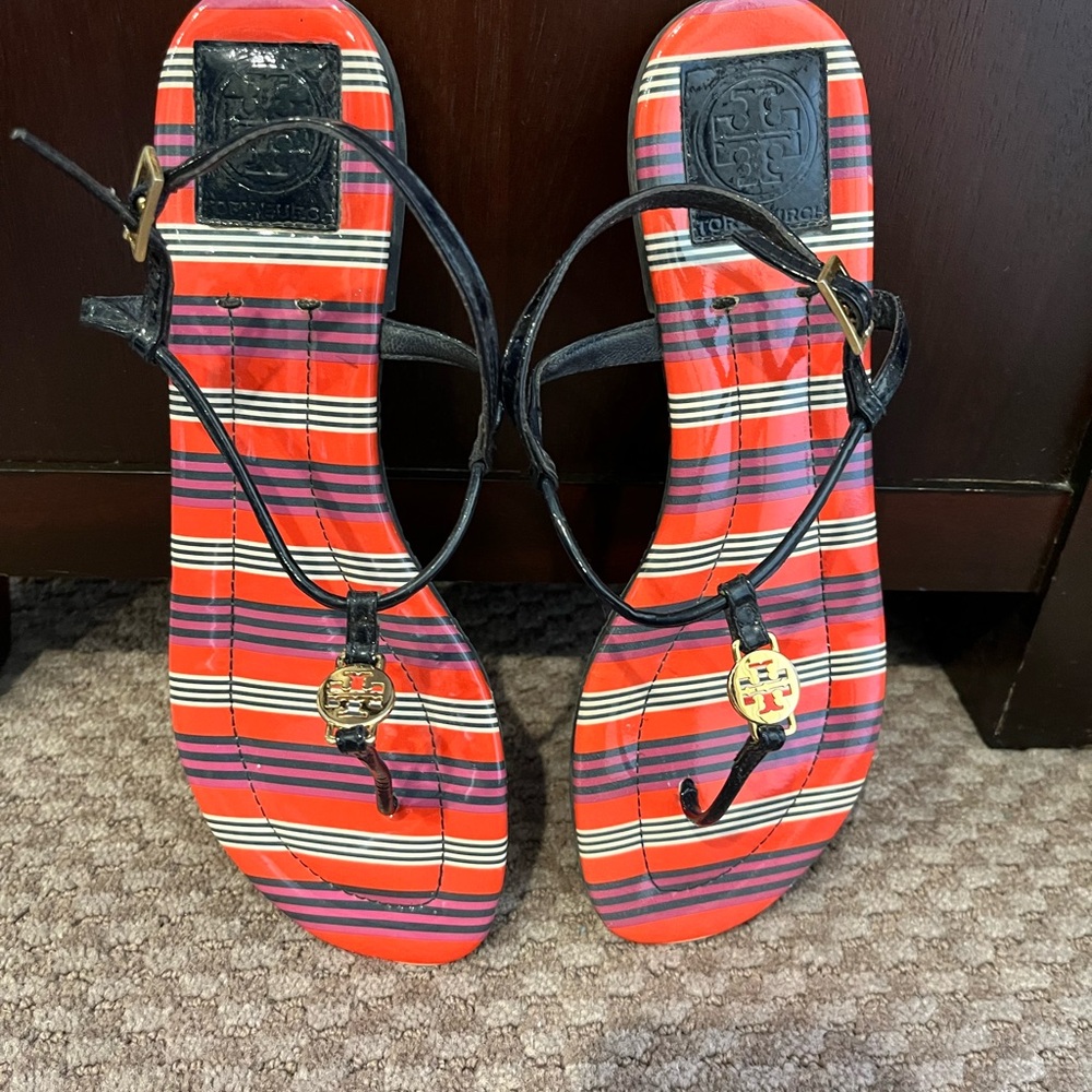 Tory Burch sandals size 9. T strap and ankle strap.